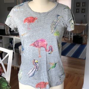 J. Crew jersey t-shirt with bird motif